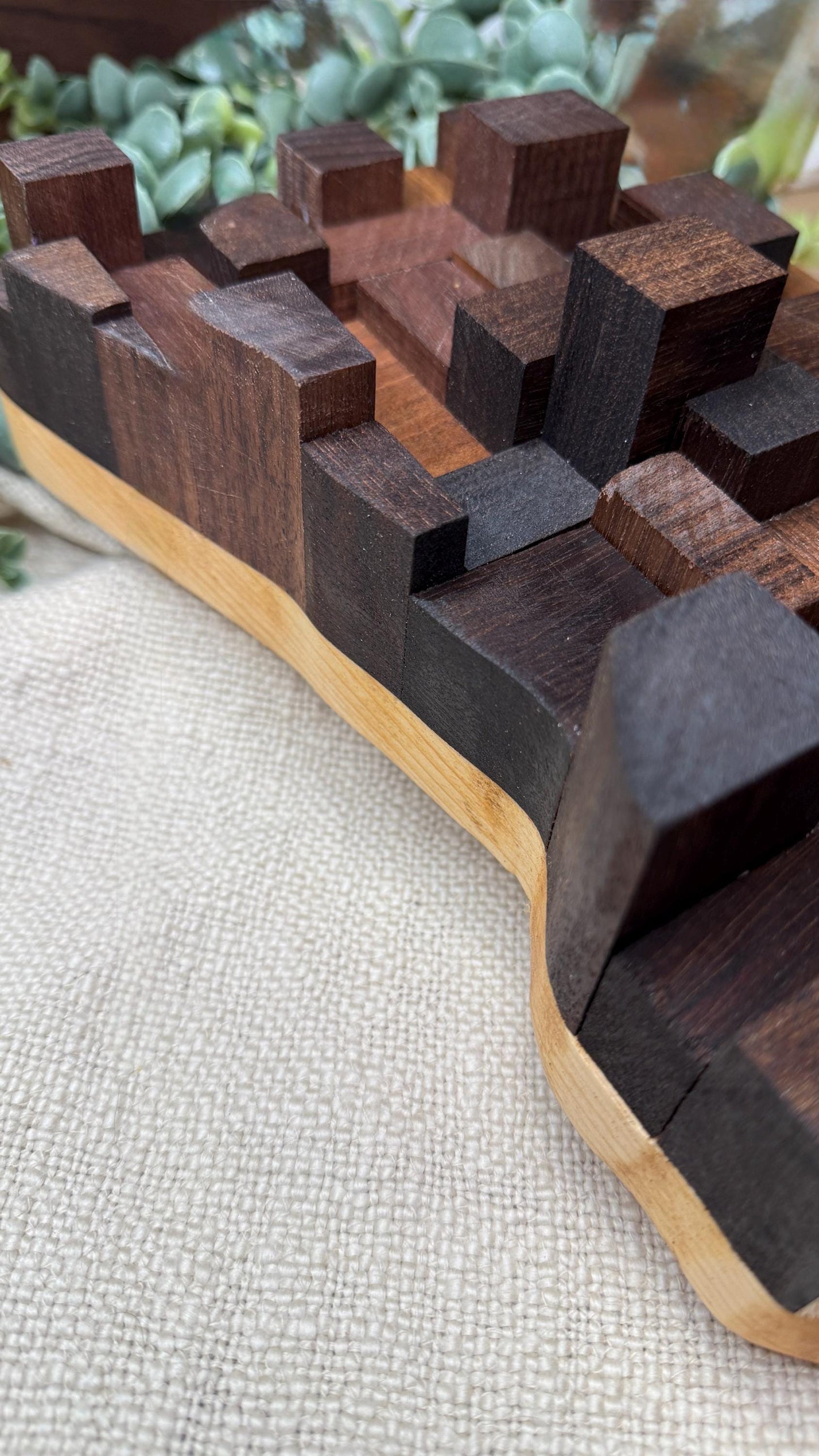 Rustic Wood Scrap State Wall Art – Reclaimed Wood State Shaped Decor – Unfinished Natural Wood Art – Custom U.S. State Gift