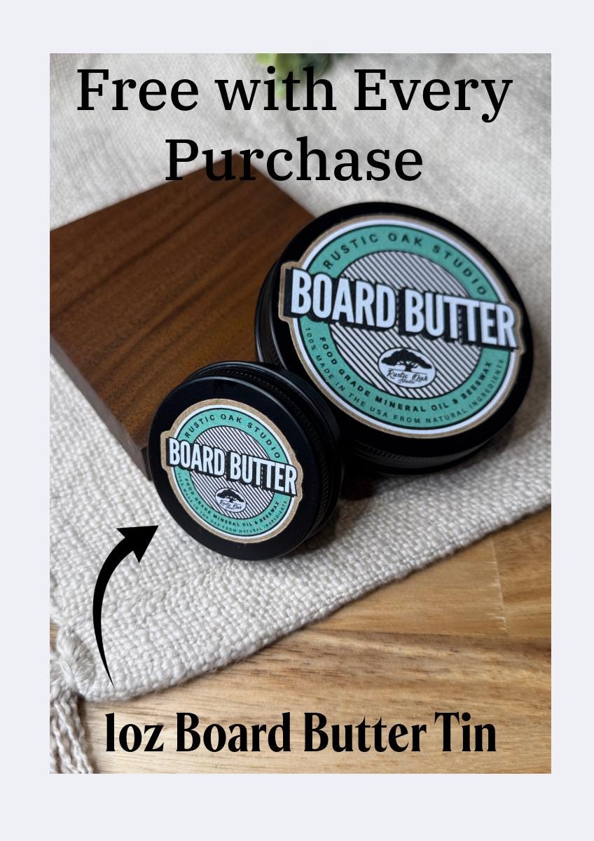 Walnut & Maple Serving Board with Rustic Handles | Handmade Wood Charcuterie Tray | Farmhouse Kitchen Decor