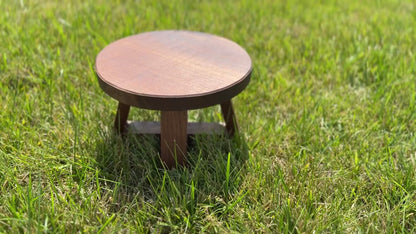Handcrafted Walnut Plant Stand – Solid Wood Round Riser for Indoor Plants, Decor, or Display